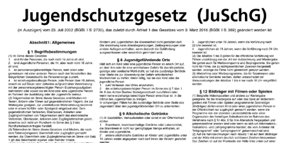 Jugendschutzgesetz 2021